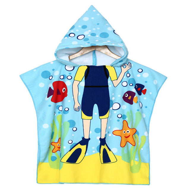Kids Hooded Beach Towel for Quick-Dry Full Coverage