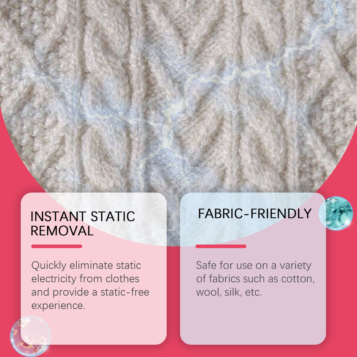 Clothing Anti-Static Spray for Smooth, Soft Fabrics