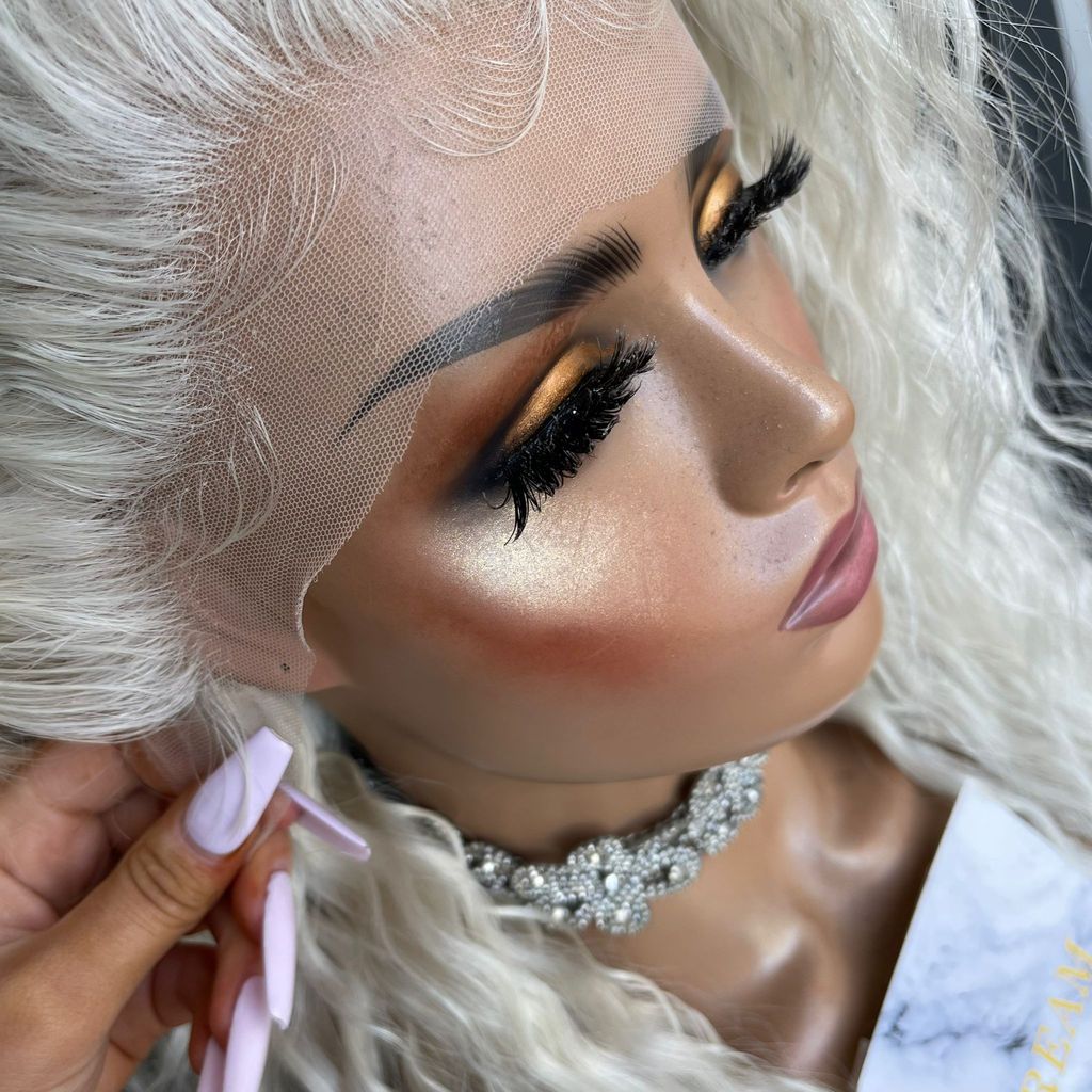 Long Curly Lace Front Wig – Glamorous Blonde Style