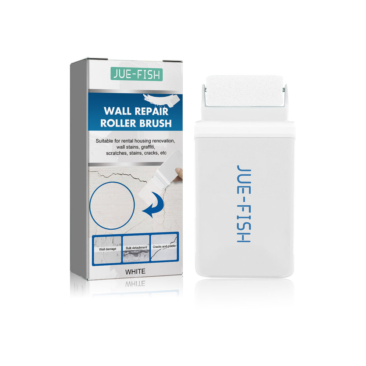 Wall Repair Roller Brush for Smooth White Touch-Ups