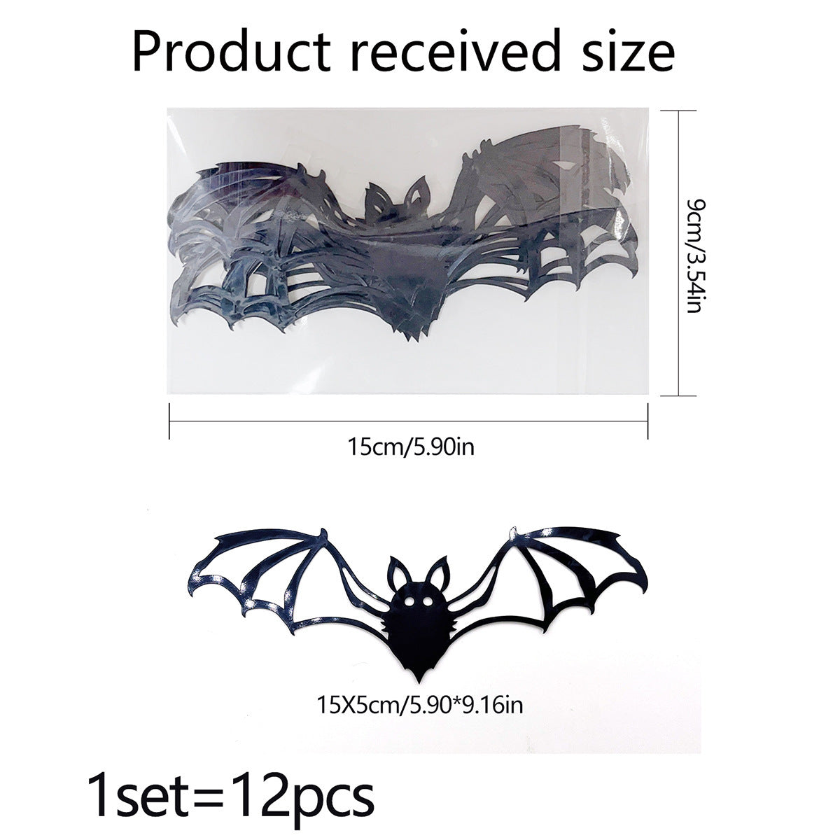 Halloween Wall Stickers — 3D Butterfly & Bat Decor