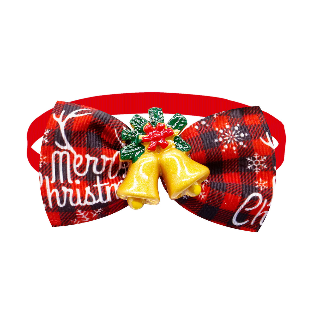 Christmas Pet Bow Collar for Festive Holiday Photos