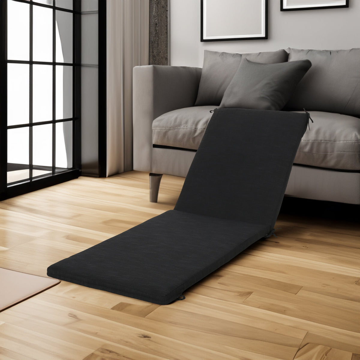 Full-Length Chaise Lounge Cushion with Backrest