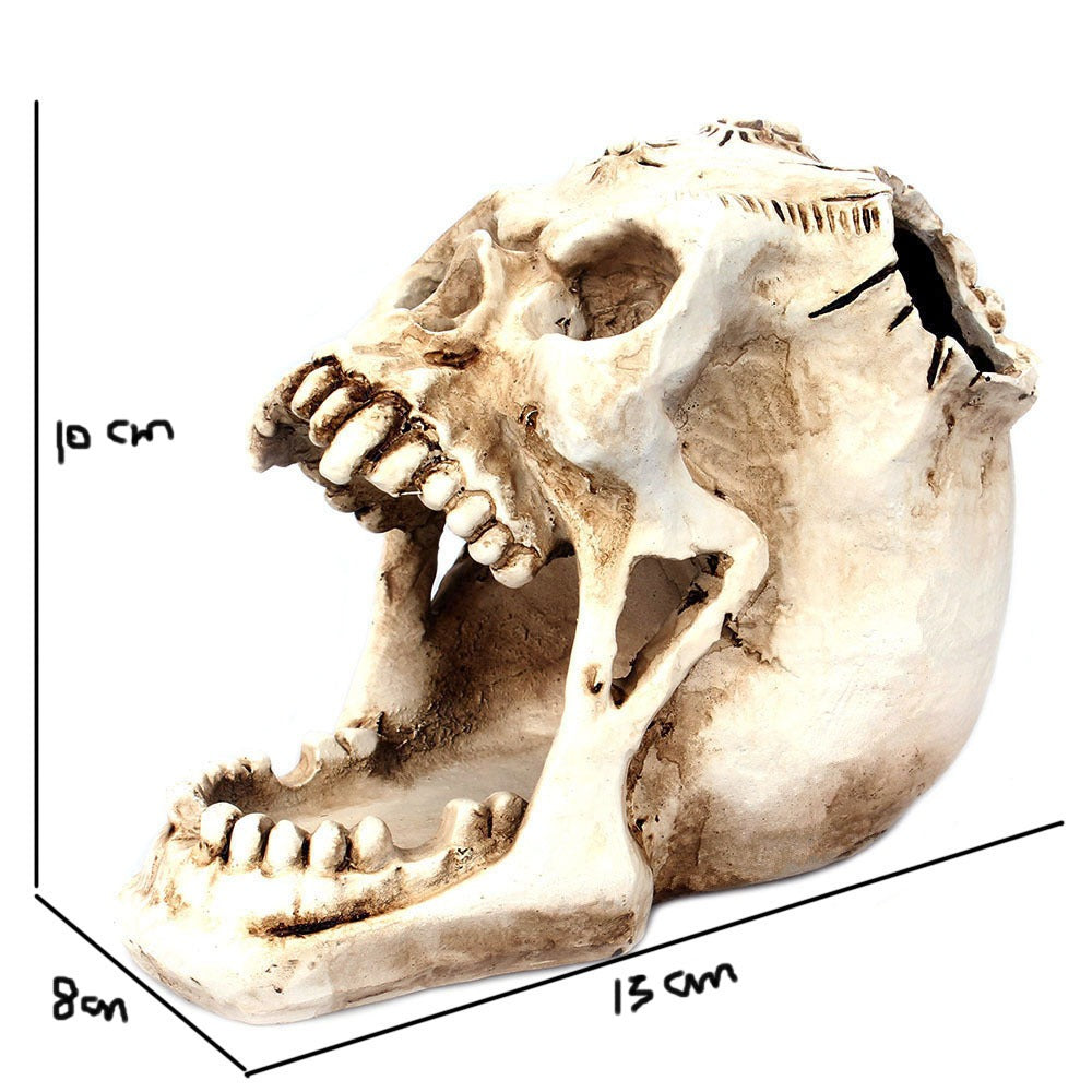 Skull Pen Holder Desk Organizer for Gothic Desk Decor