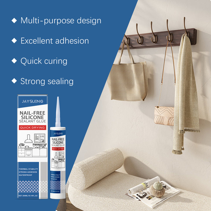 Nail-Free Silicone Sealant for Waterproof Home Mounting