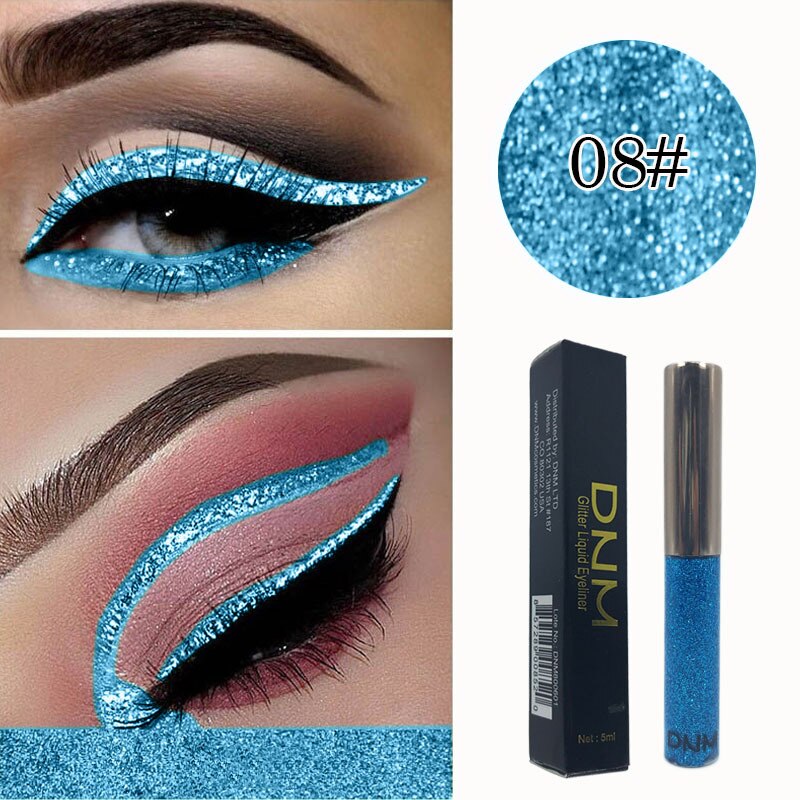 Metallic Liquid Eyeliner for Sparkling 16-Color Looks