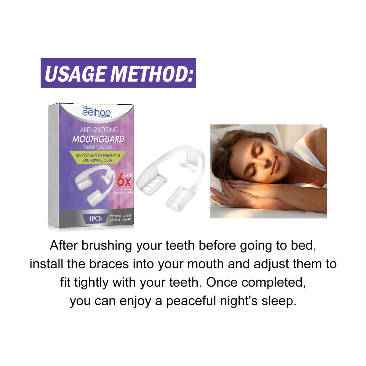 Anti-Snoring Mouthguard for Nighttime Teeth Grinding