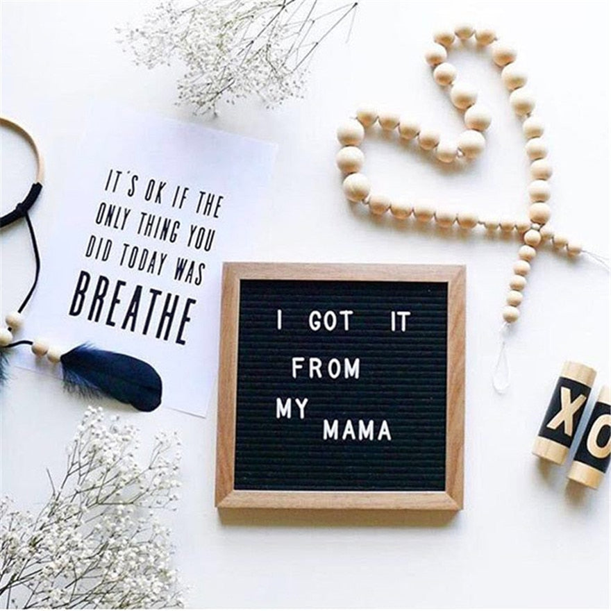 Wooden Letter Board for Changeable Home Wall Messages