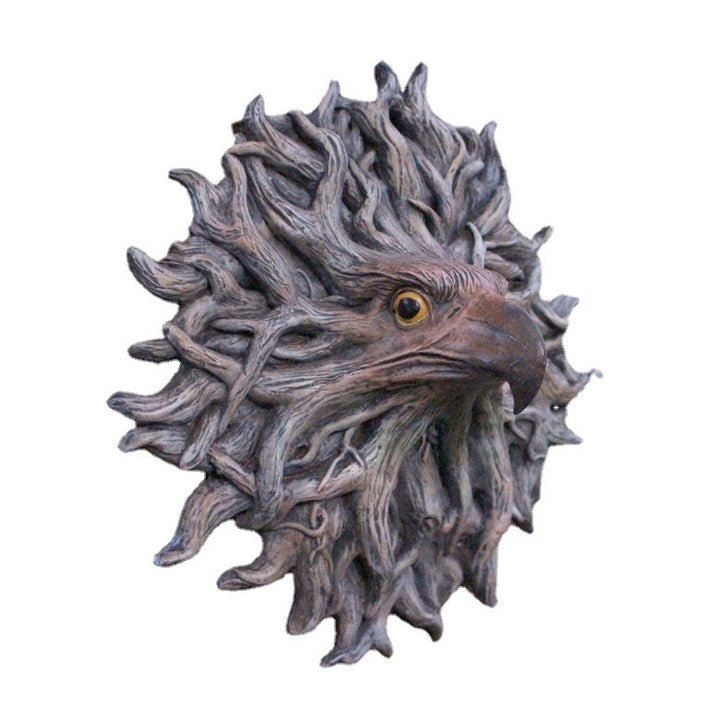 Outdoor Resin Eagle Head Wall Decor for Trees and Fences