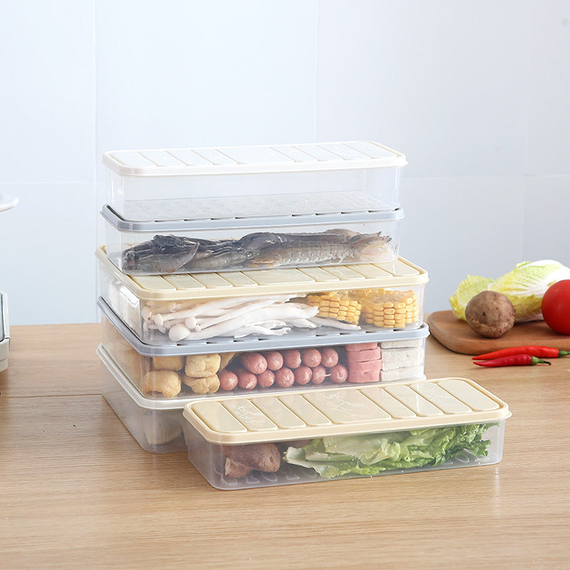 Clear Stackable Freezer Box for Dumplings and Vegetables
