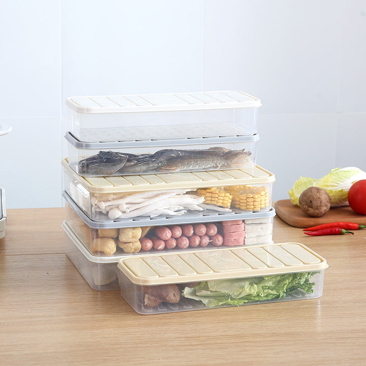 Clear Stackable Freezer Box for Dumplings and Vegetables