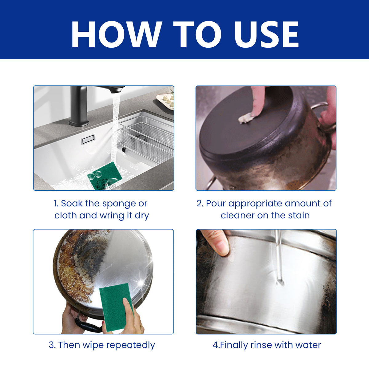 Cookware Cleaner for Grease, Rust & Burnt-On Stains