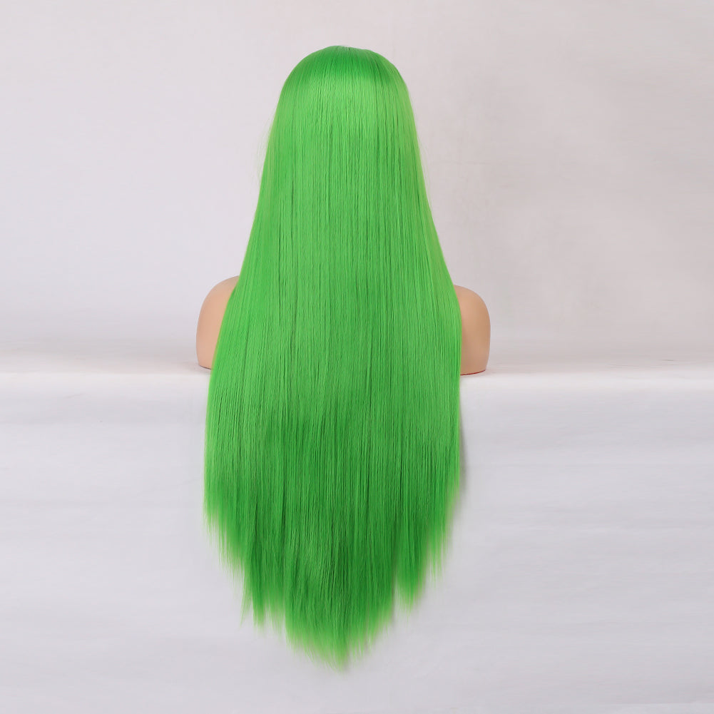Long Neon Green Lace Front Wig For Instant Bold Drama