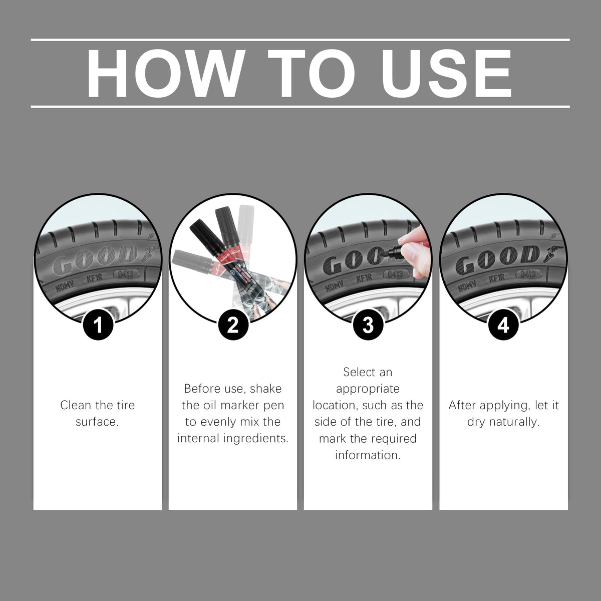 Tire Paint Marker Pens for Bold Custom Wheel Lettering