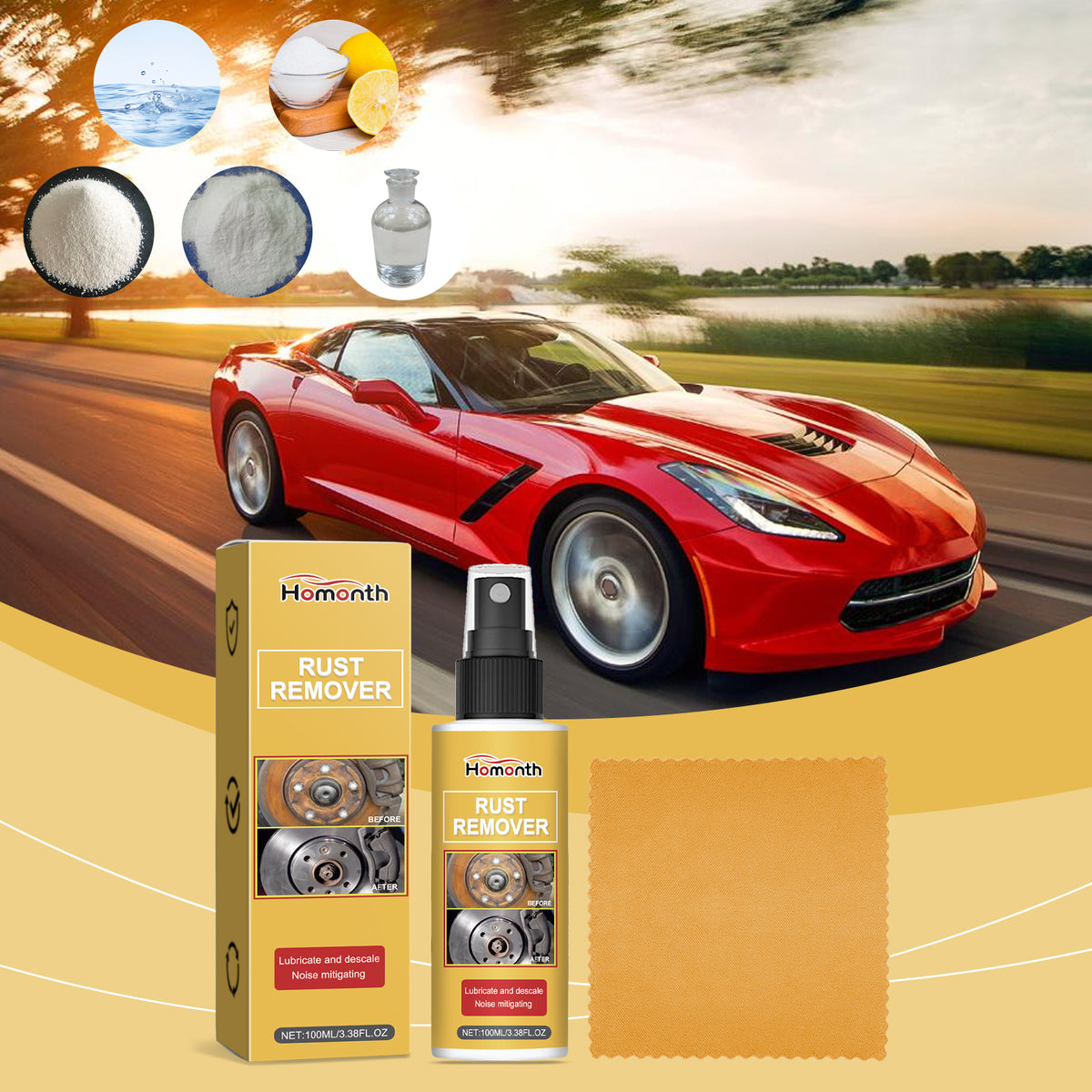 Automotive Rust Remover Spray for Cleaner Surfaces