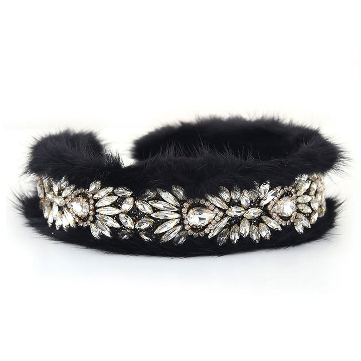 Velvet Crystal Headband for Glamorous Hair Styling