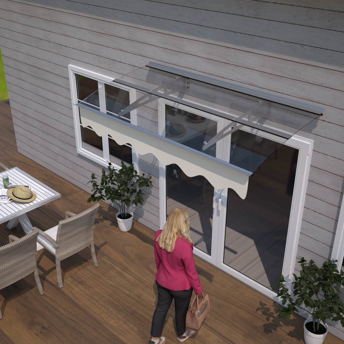 Door Window Awning Canopy That Blocks Rain and Sun