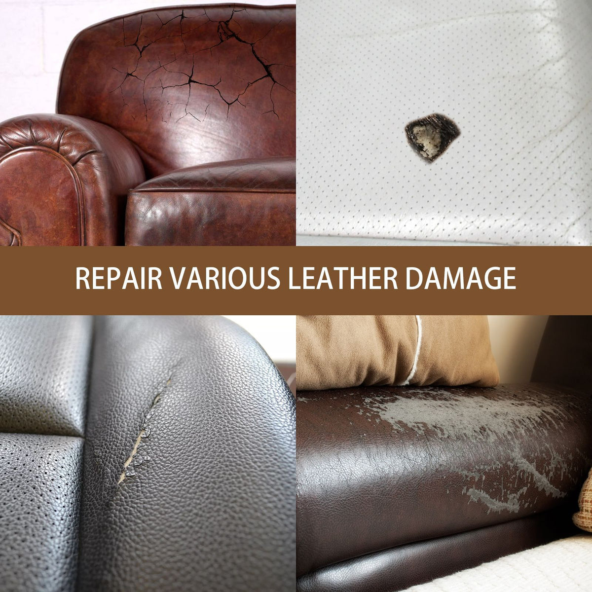 Leather Repair Kit for Color Restoration & Scuffs