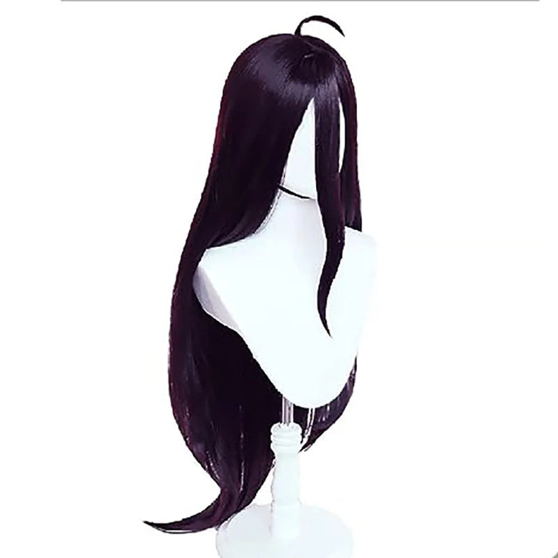 Long Black Purple Cosplay Wig for Anime Characters