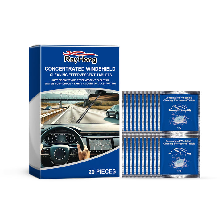 Windshield Cleaning Tablets for Clearer Rainy Drives