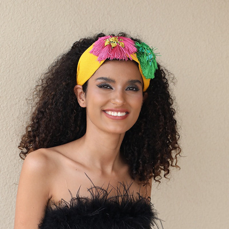 Handmade Fabric Flower Statement Headband, Oversized Bloom