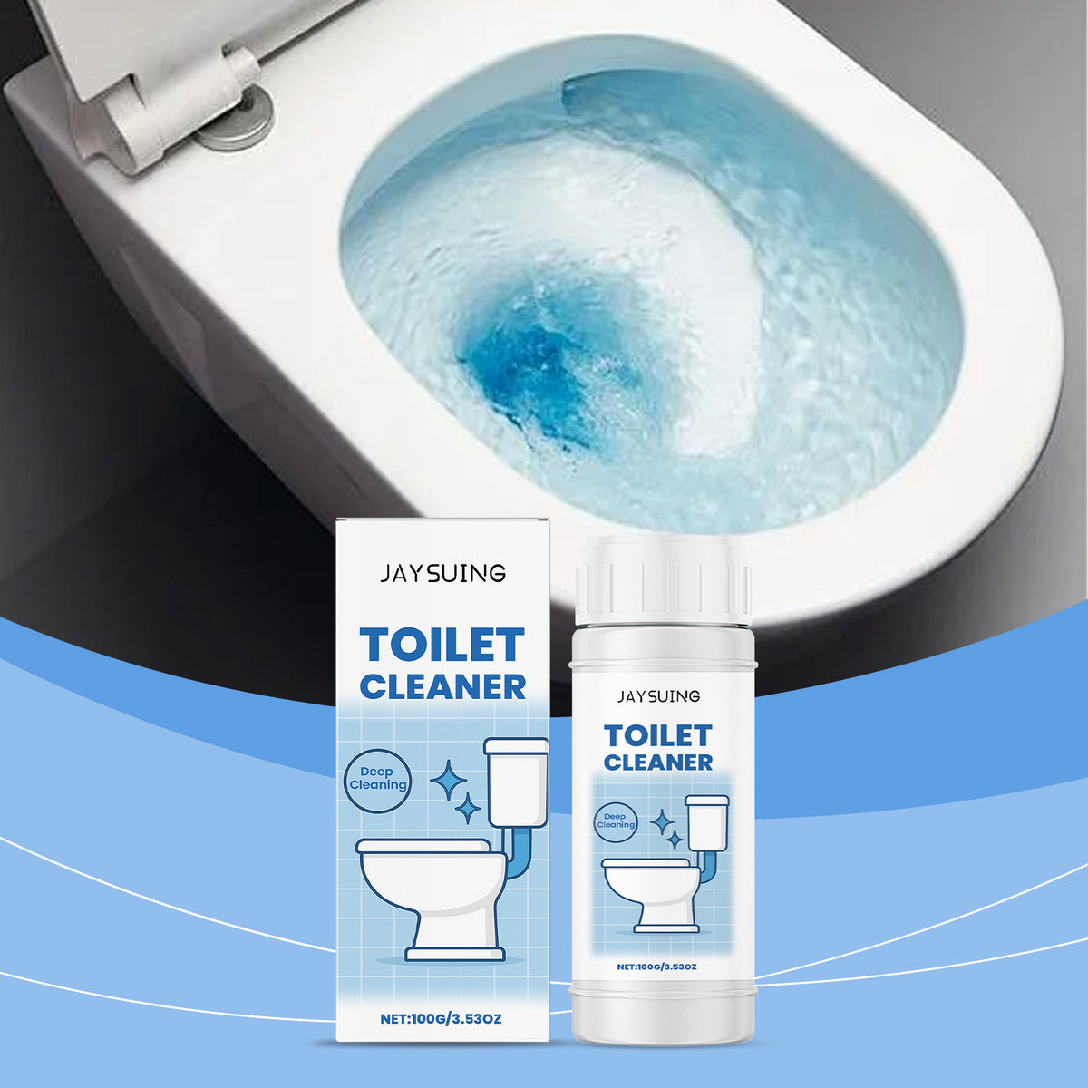 Jaysuing Toilet Cleaner Powder for Stubborn Stains