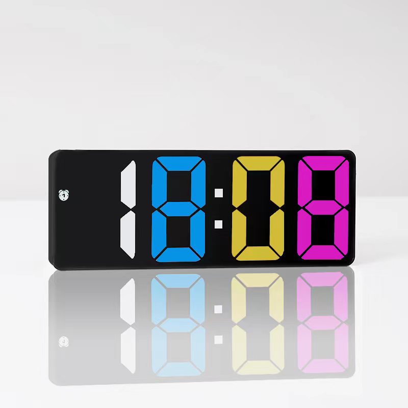 LED Alarm Clock With Mirror Display and Dual Power