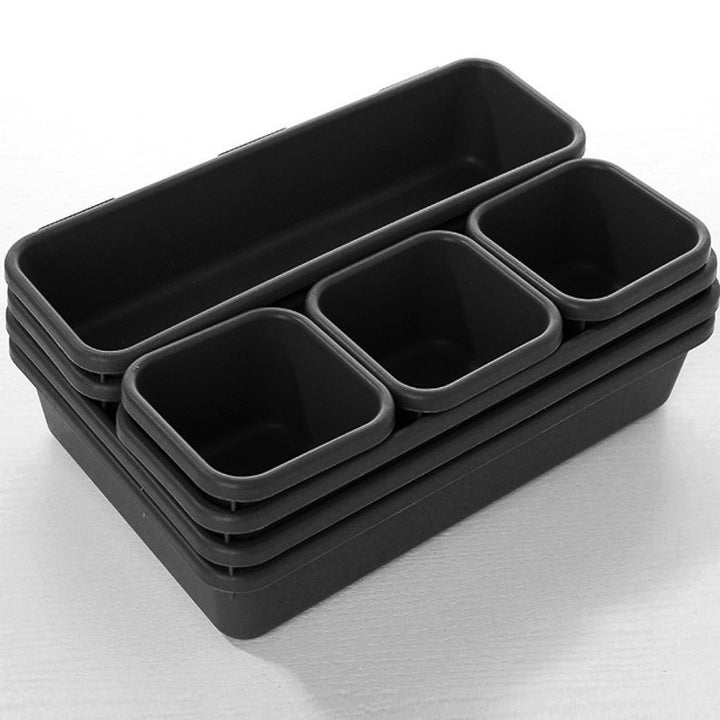 8-Piece Adjustable Drawer Organizer Tray Set for Makeup