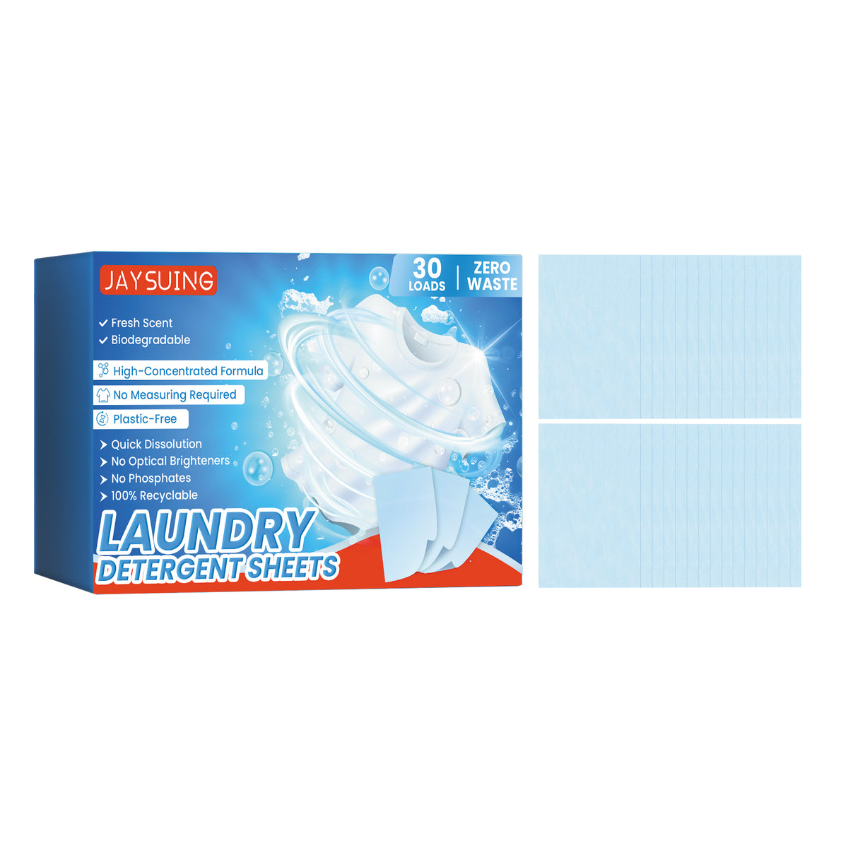 Laundry Detergent Sheets for Easy Zero-Waste Washing