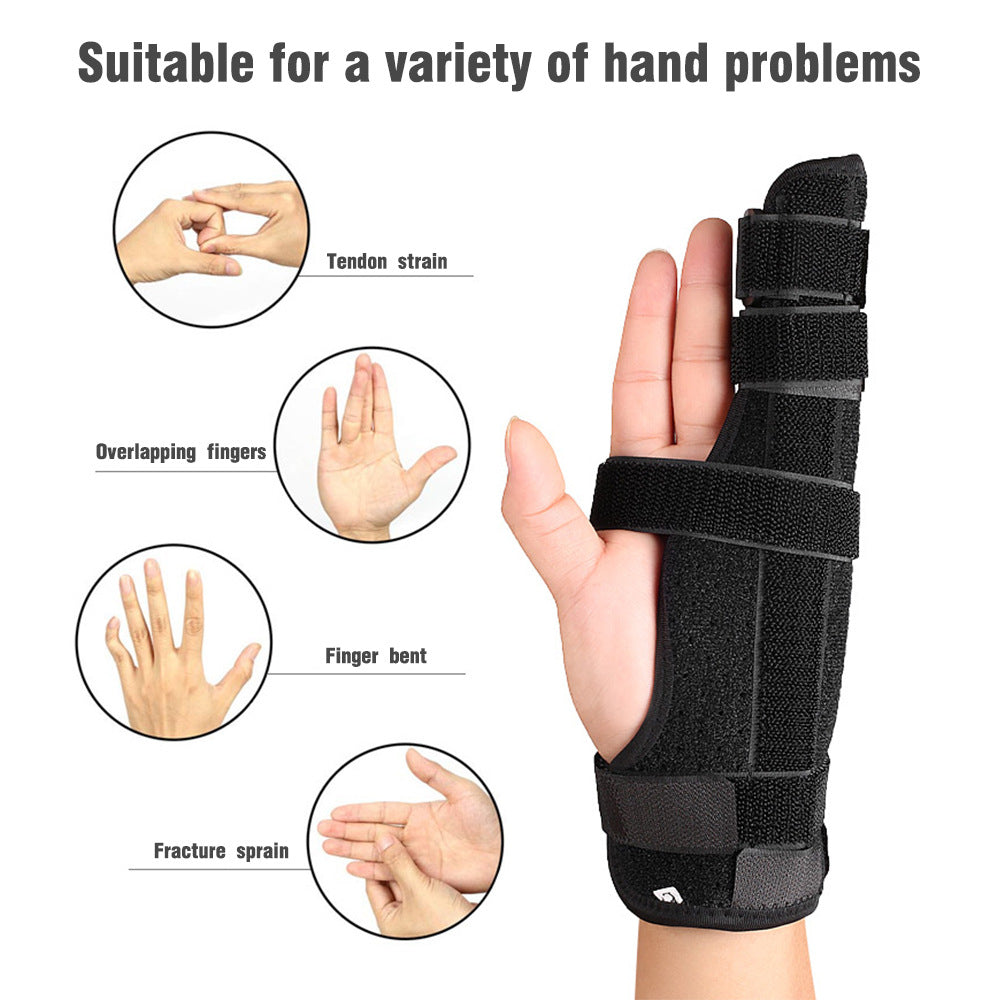 Finger Support Brace — Rigid Aluminum Splint for Fractures