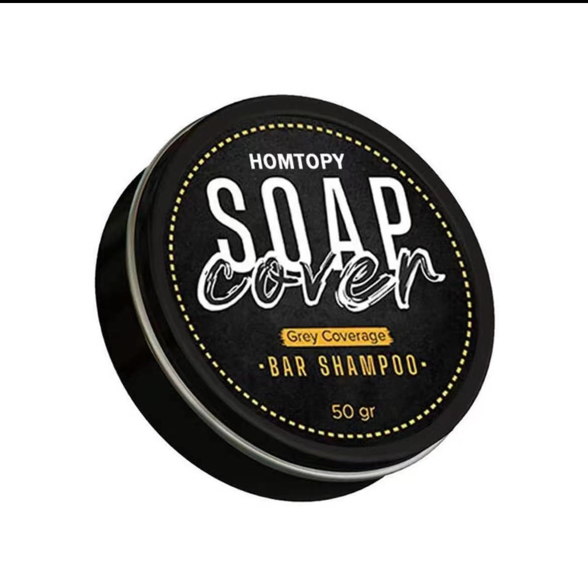 Men's Grey Coverage Bar Shampoo for Darker-Looking Hair
