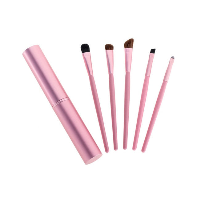 Travel Mini Eye Makeup Brushes Set — 5-in-1 Portable Kit