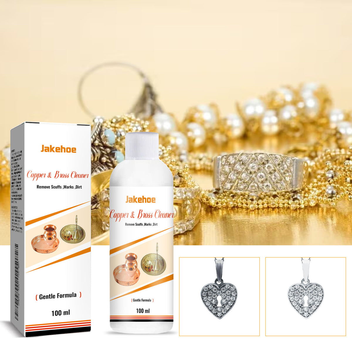 Jewelry Cleaner for Copper & Brass Jewelry Brightness