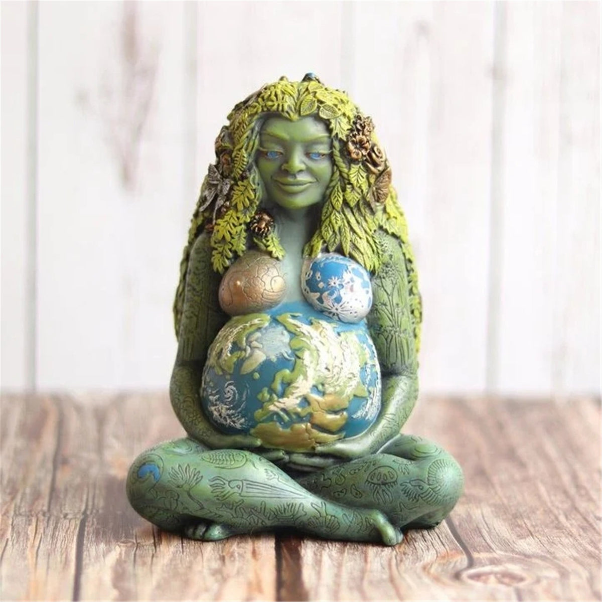 Outdoor Gaia Earth Mother Statue for Garden and Altar Decor