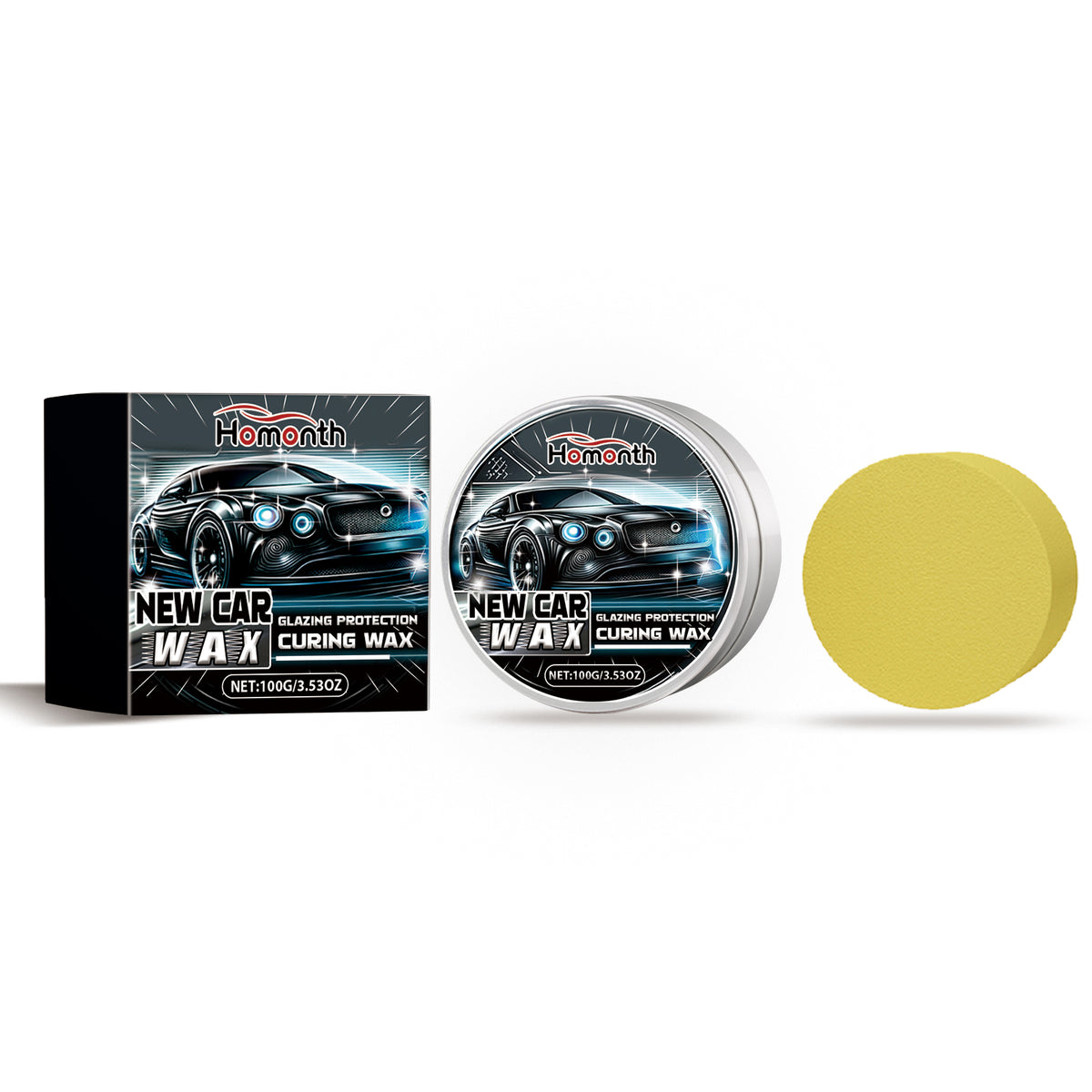 Automotive Wax Coating Set for Glossy Paint Protection