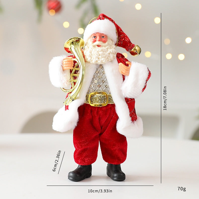 Plush Santa Christmas Ornaments for Festive Displays