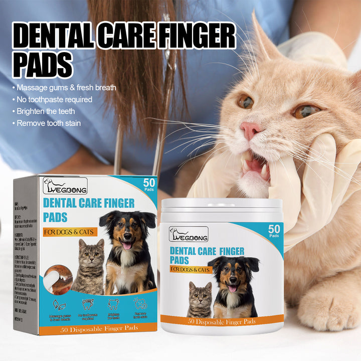 Dog & Cat Dental Finger Pads for Fresher Breath & Teeth