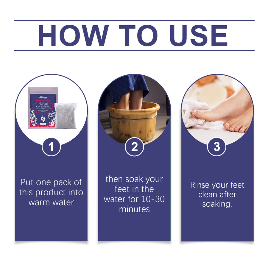 Herbal Foot Soak Bags for Tired, Cold Feet Relief