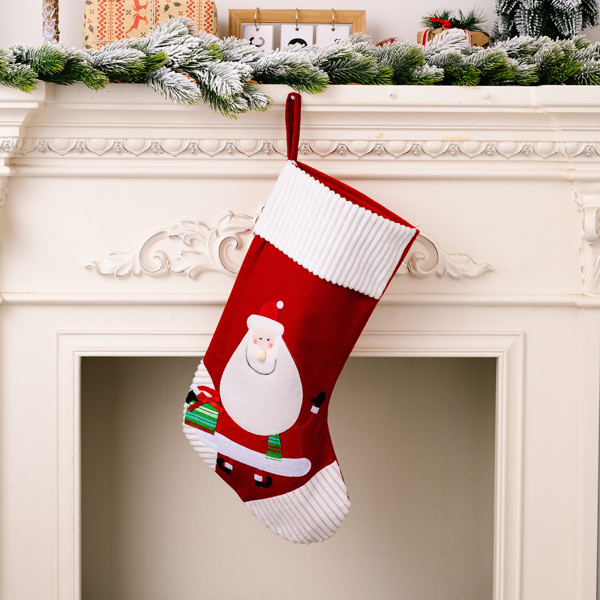 Christmas Stocking Set for Festive Family Mantel Decor