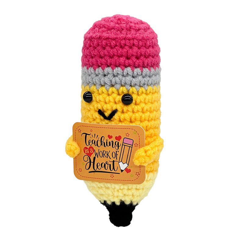Handmade Knitted Gift Doll With Heartfelt Message