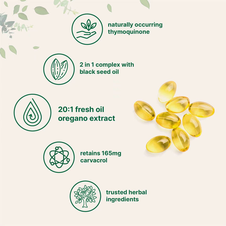 Oil of Oregano Softgel Capsules — 600mg with Standardized