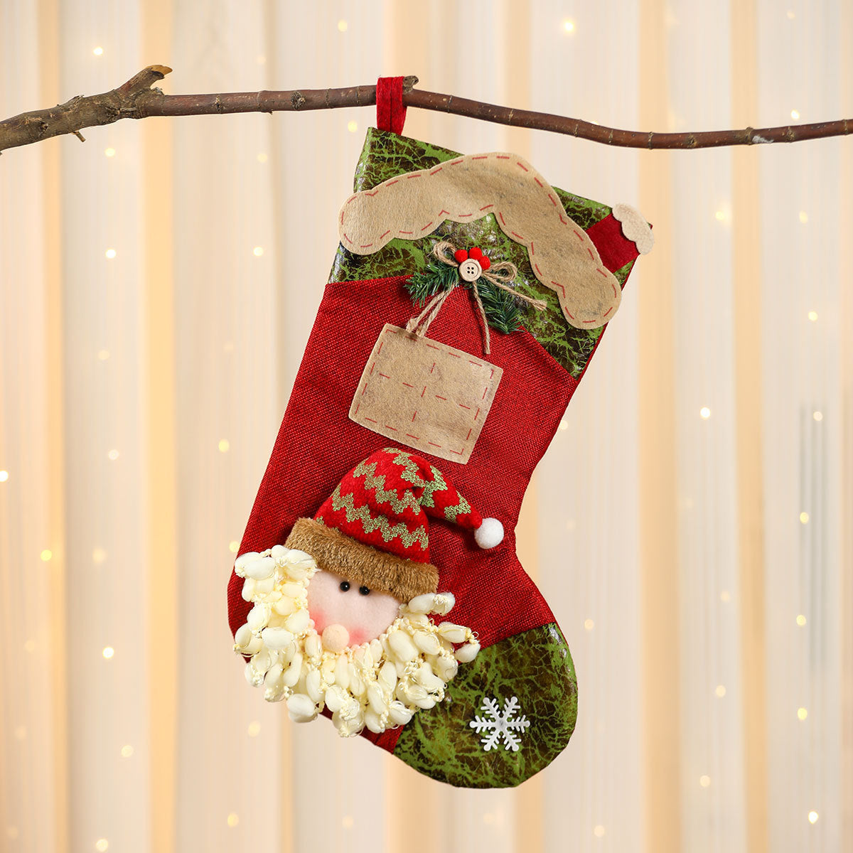 Christmas Stocking Decorations With Plush 3D Characters