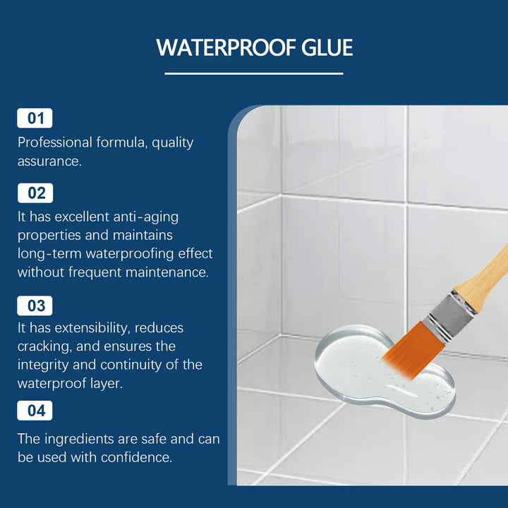 Transparent Waterproof Tile Repair Adhesive, 100g for Leaks