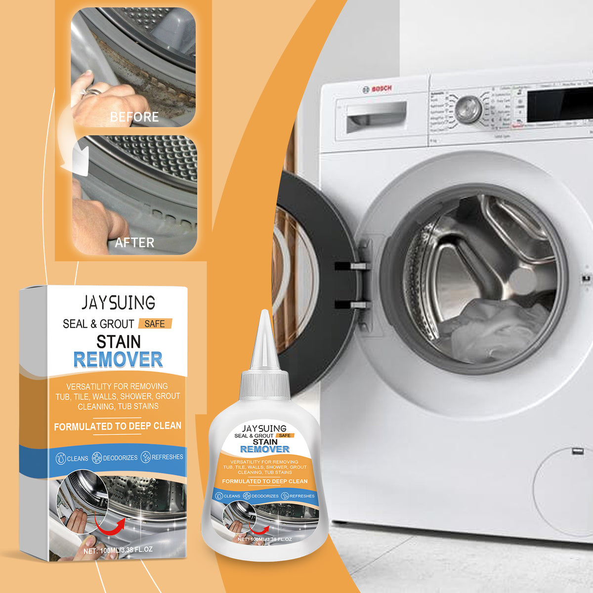 Bathroom Grout Cleaner for Deep Washing Machine Stains