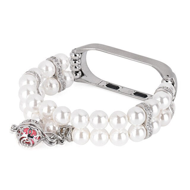 Pearl Wristband Strap for Mi Band 3 & 4 Jewelry Style