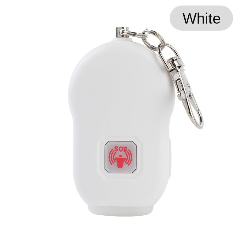 Rechargeable SOS Personal Alarm Keychain with LED Light