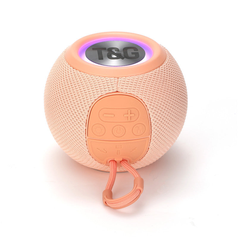 Portable Fabric Bluetooth Speaker with Colorful LED Ring