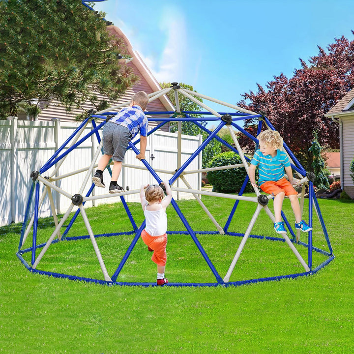 10FT Kids Climbing Dome With Hammock for Backyard Play