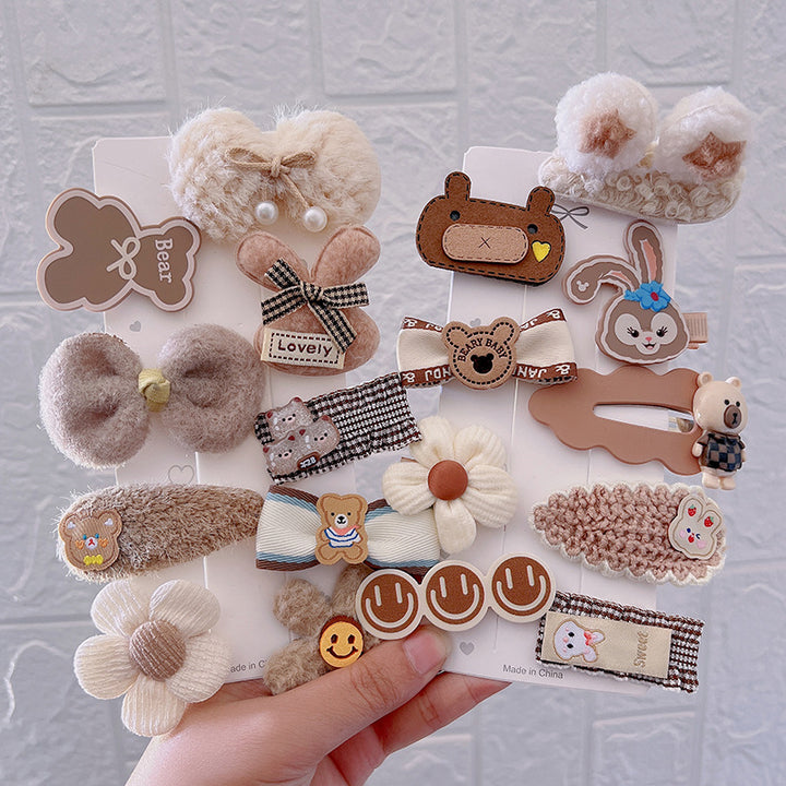 Plush Hair Clips for Girls | Cozy Autumn-Winter Style