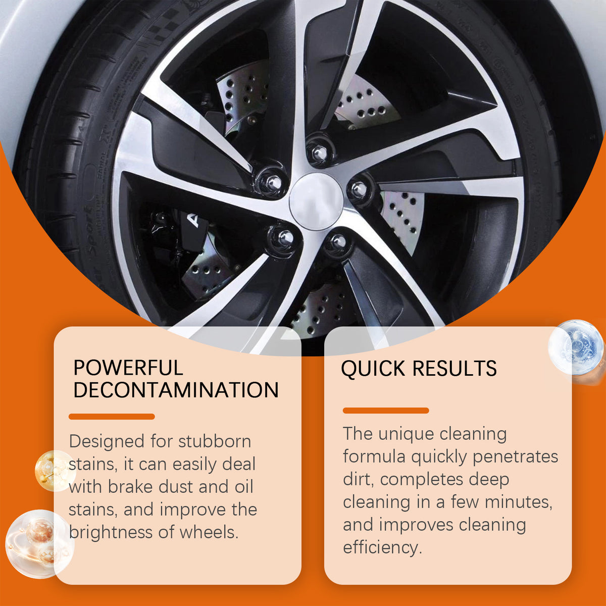 Automotive Wheel Cleaner Foam for Fast, Deep Shine